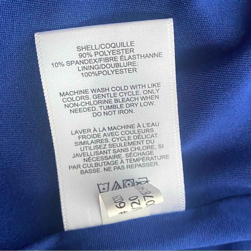 EXPRESS Blue Velvet Double Breasted Button Blazer Jacket Mini Dress Sz Small NEW - Picture 12 of 15
